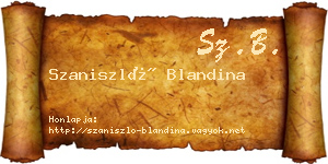Szaniszló Blandina névjegykártya